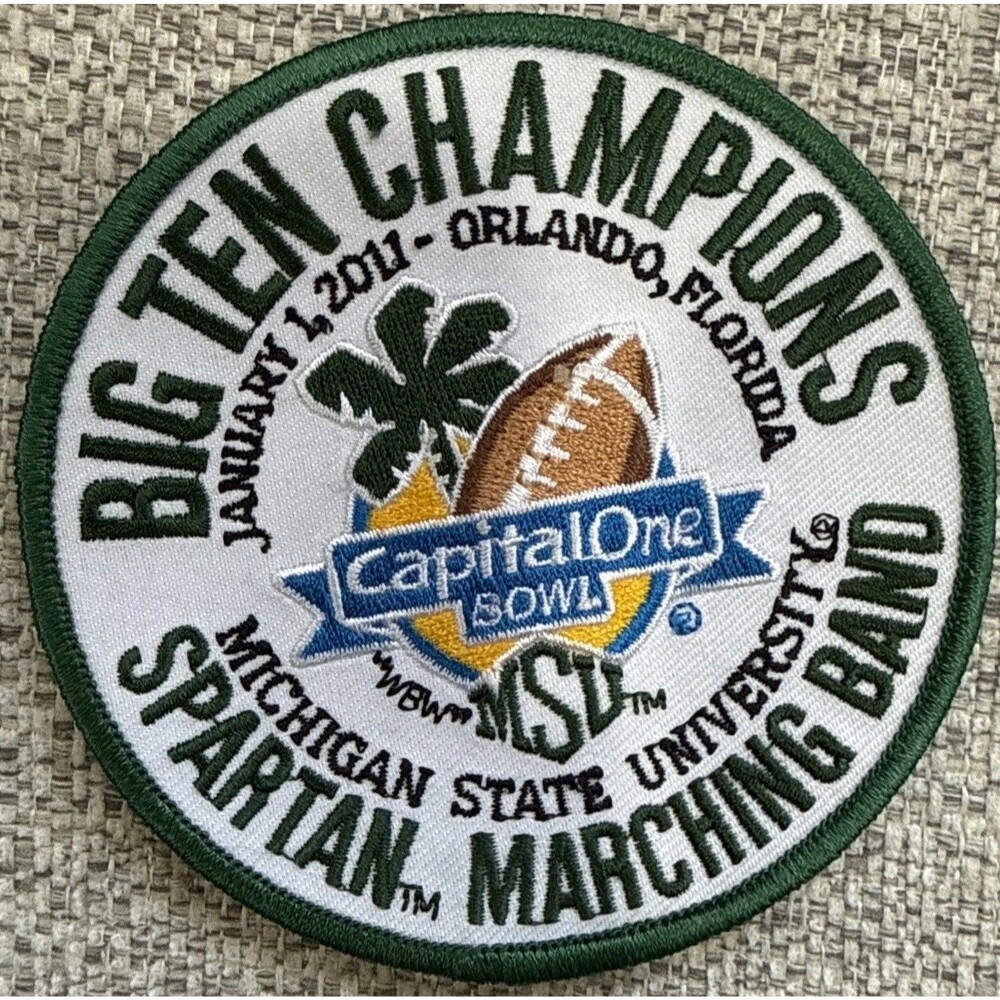 MSU Spartan Marching Band 2011 Capital One Bowl Game Uniform Patch Unused